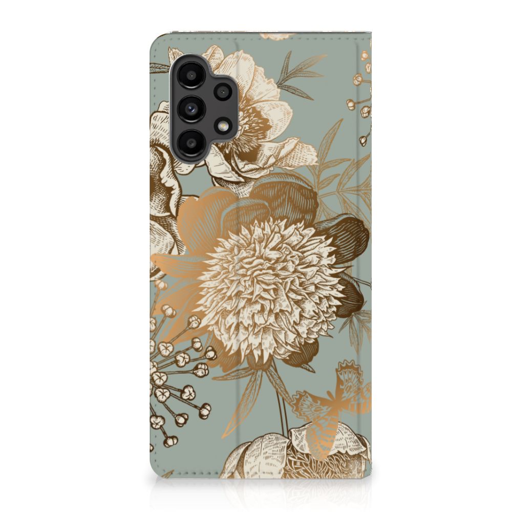 Smart Cover voor Samsung Galaxy A13 (4G) Vintage Bird Flowers - B2C Telecom