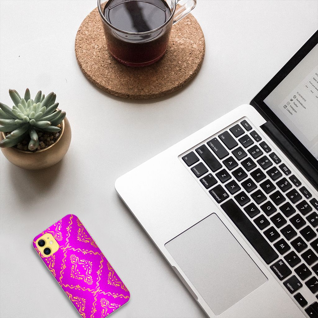 Siliconen Hoesje Apple iPhone 11 Barok Roze