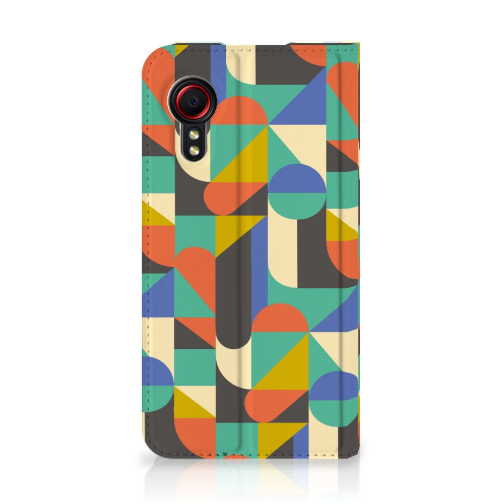 Samsung Galaxy Xcover 5 Hoesje met Magneet Funky Retro - B2C Telecom