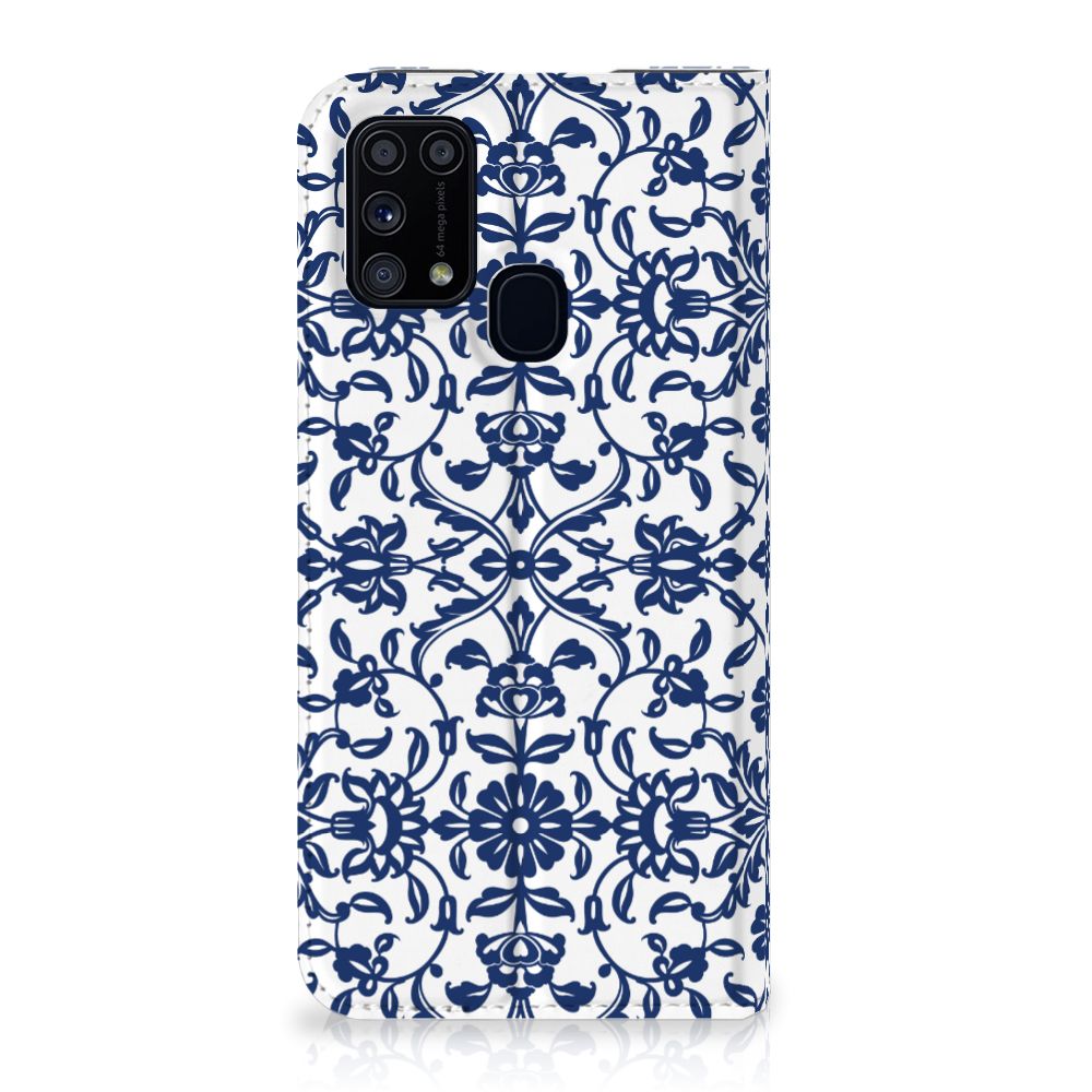 Samsung Galaxy M31 Smart Cover Flower Blue - B2C Telecom