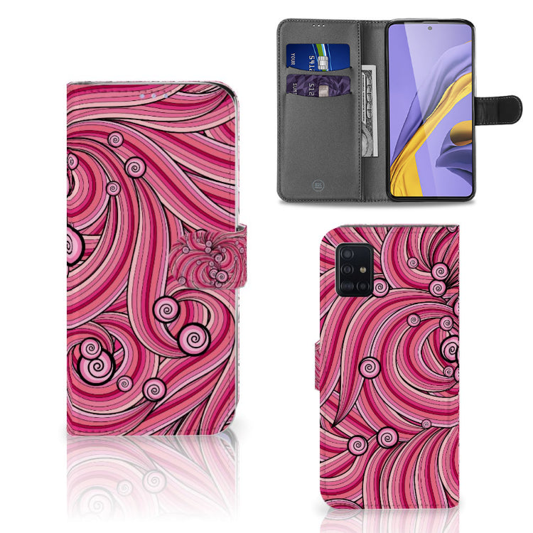 Samsung Galaxy A51 Hoesje Swirl Pink