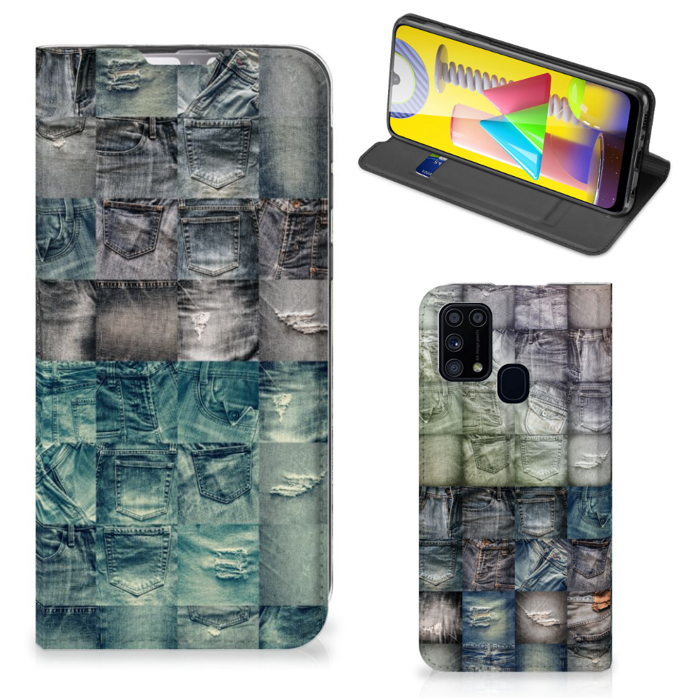 Hippe Standcase Samsung Galaxy M31 Spijkerbroeken - B2C Telecom