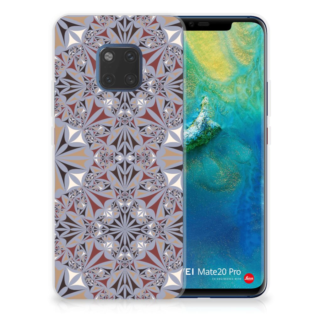 Huawei Mate 20 Pro TPU Siliconen Hoesje Flower Tiles