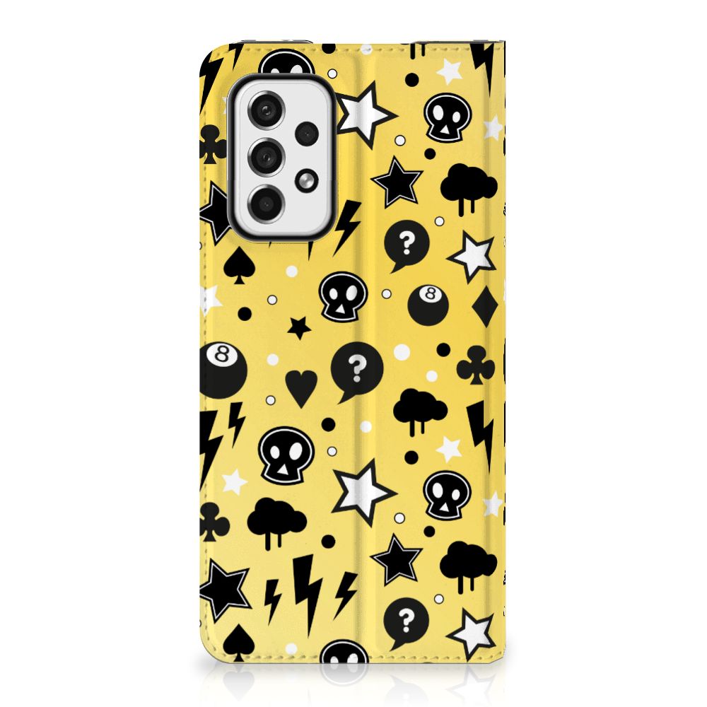Mobiel BookCase Samsung Galaxy A73 Punk Geel - B2C Telecom