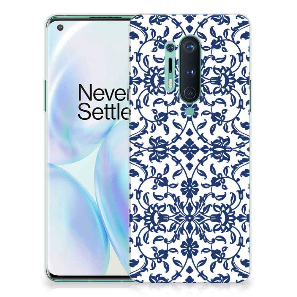 OnePlus 8 Pro TPU Case Flower Blue