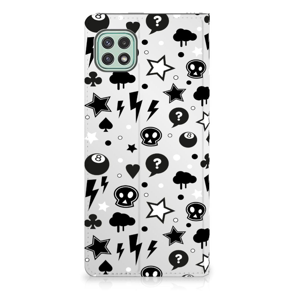 Mobiel BookCase Samsung Galaxy A22 5G Silver Punk - B2C Telecom
