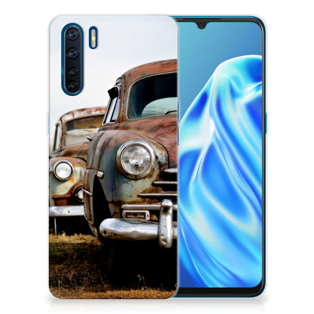 OPPO A91 Siliconen Hoesje met foto Vintage Auto B2C Telecom