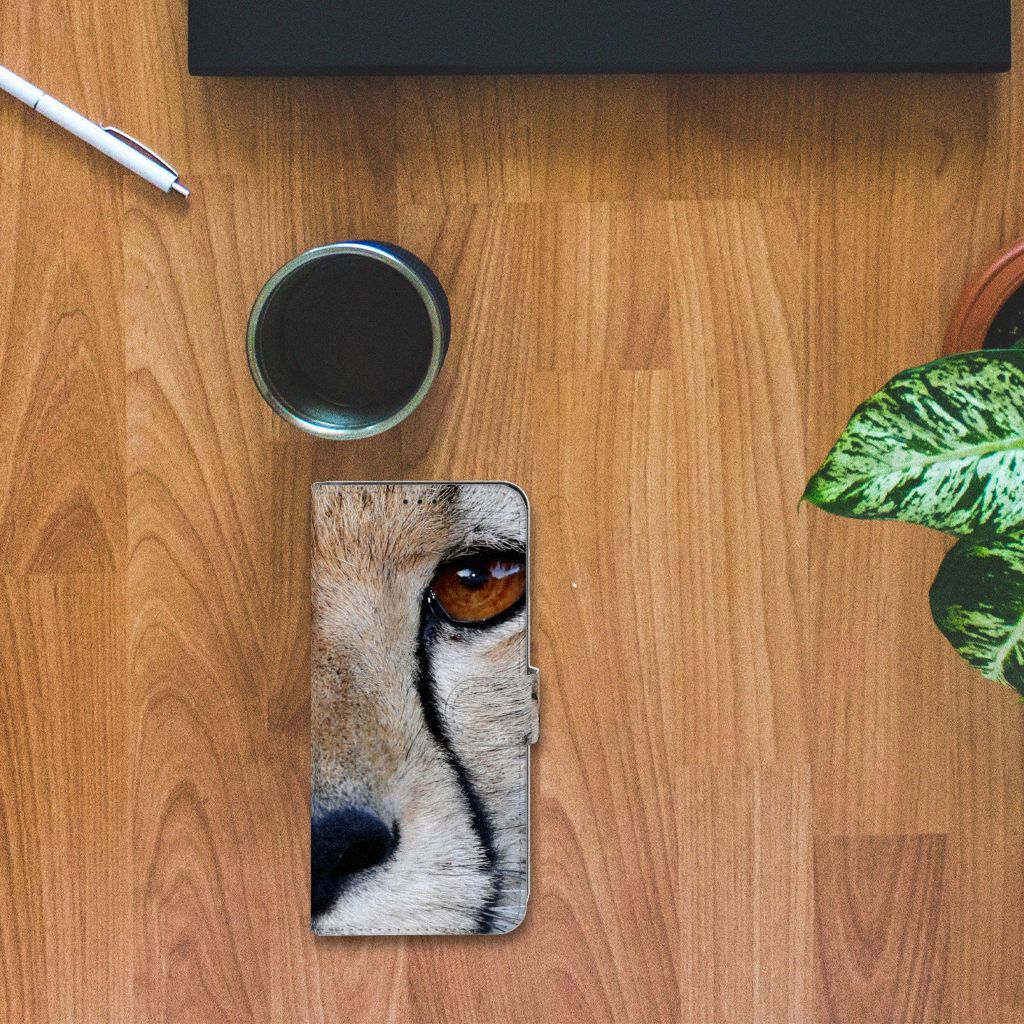 Samsung Galaxy S21 Ultra Telefoonhoesje met Pasjes Cheetah