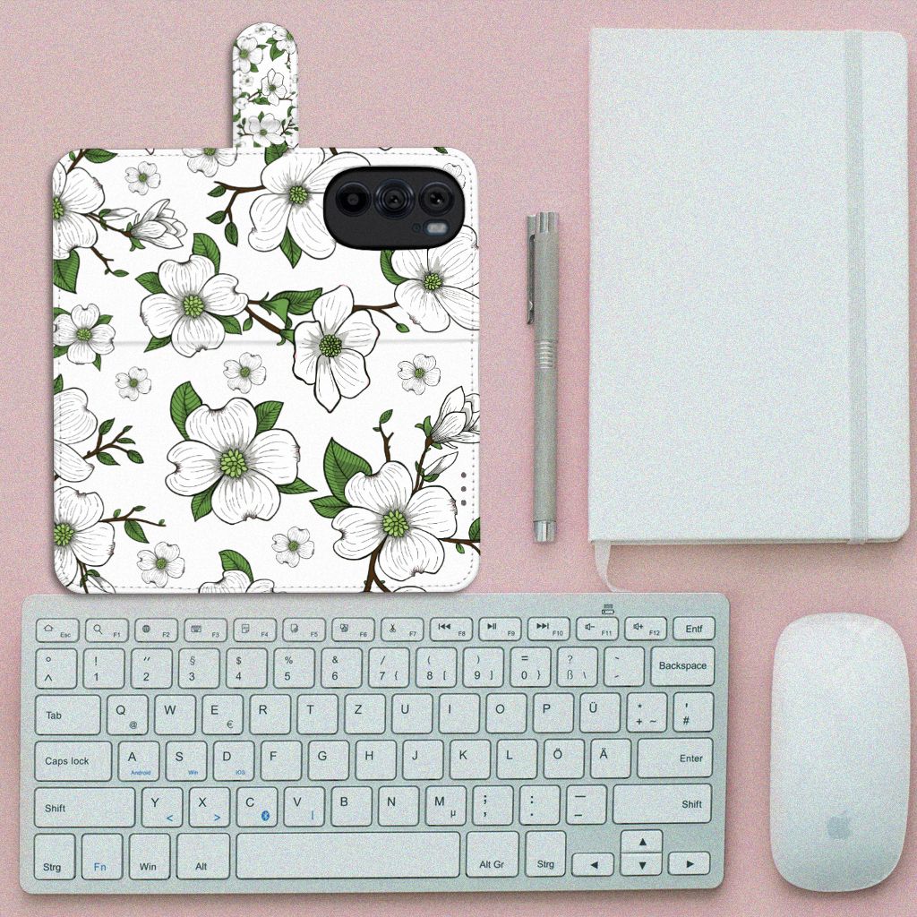 Motorola Edge 30 Pro Hoesje Dogwood Flowers