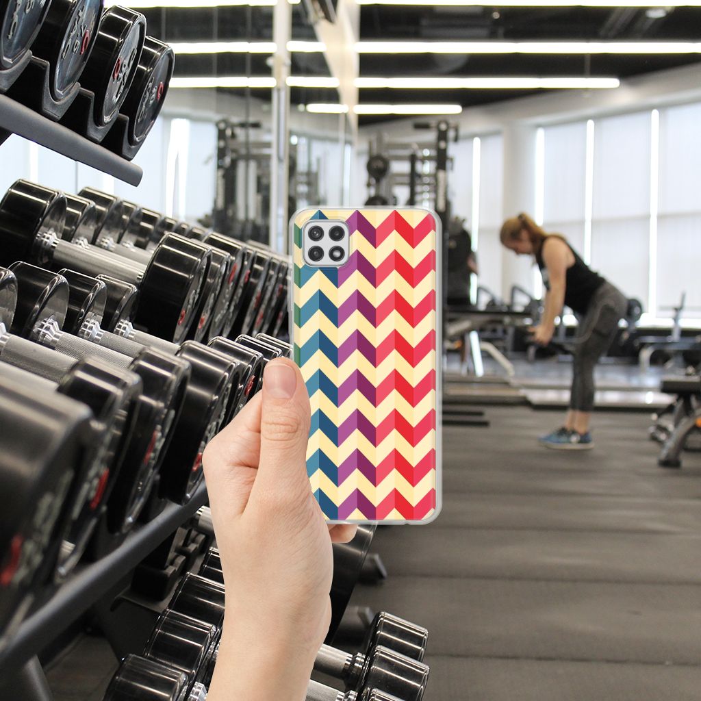 Samsung Galaxy A22 5G TPU bumper Zigzag Multi Color B2C Telecom