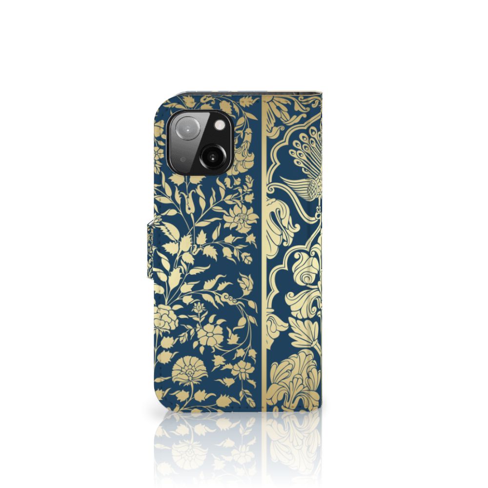 Apple iPhone 13 Hoesje Beige Flowers