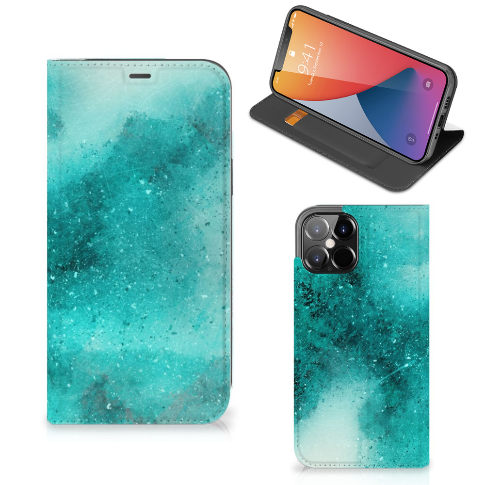 Bookcase iPhone 12 Pro Max Painting Blue - B2C Telecom