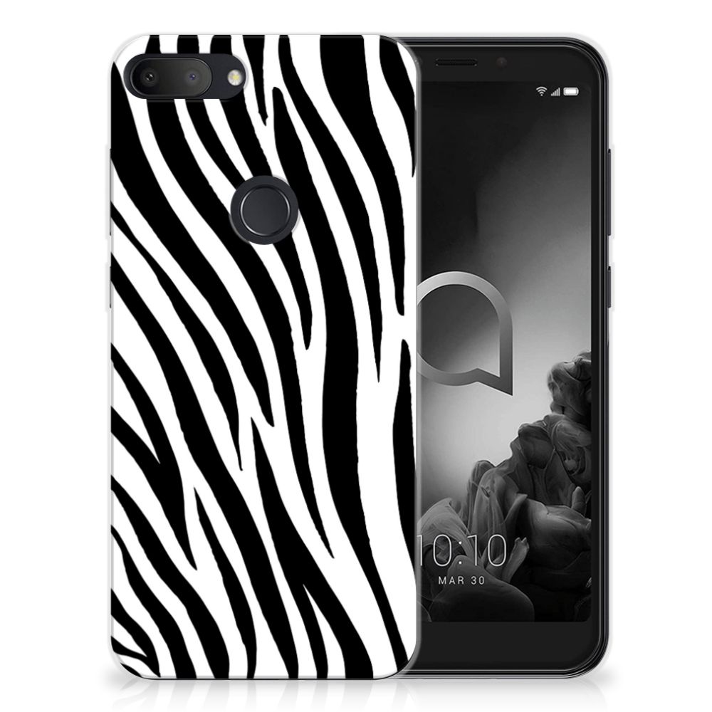 Alcatel 1S (2019) TPU Hoesje Zebra