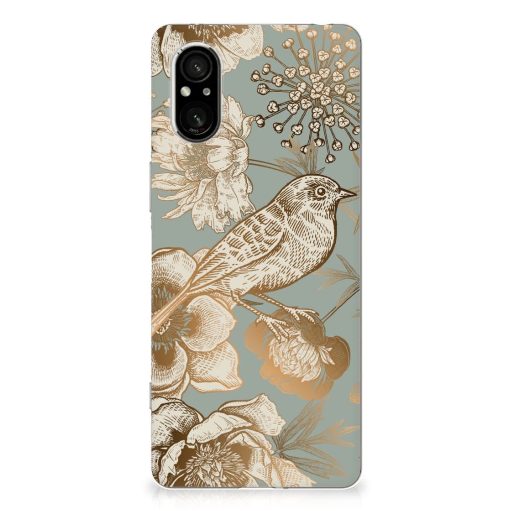 TPU Case voor Sony Xperia 5 V Vintage Bird Flowers