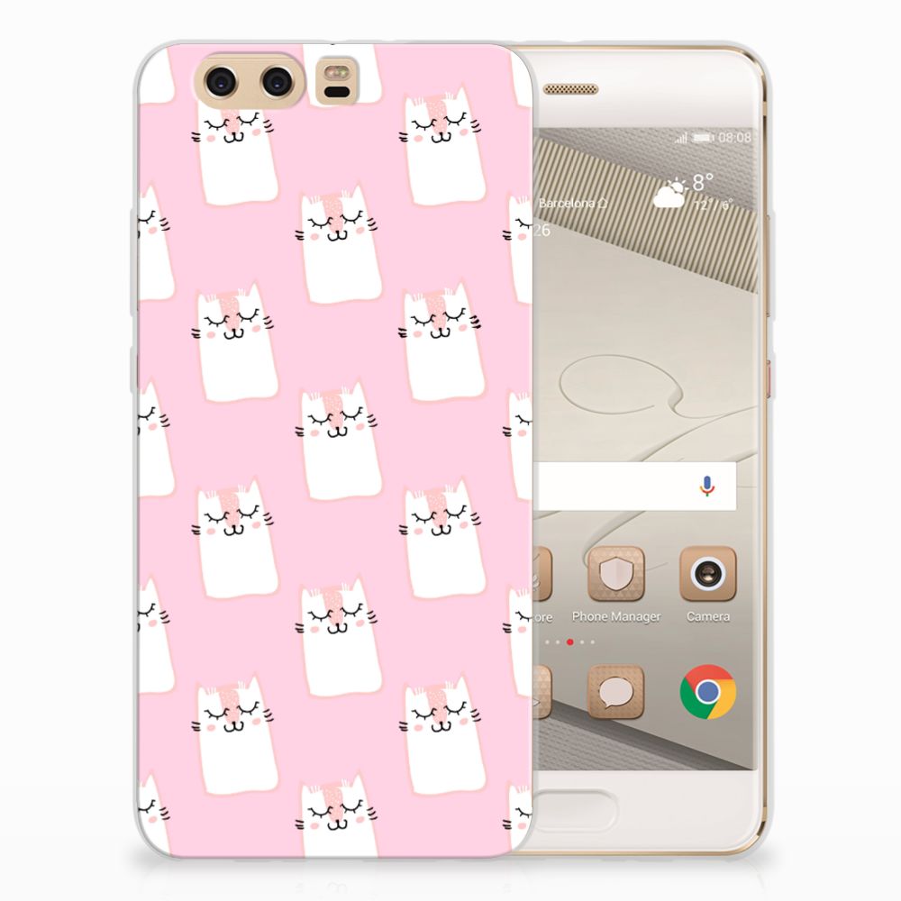 Huawei P10 Plus TPU Hoesje Sleeping Cats