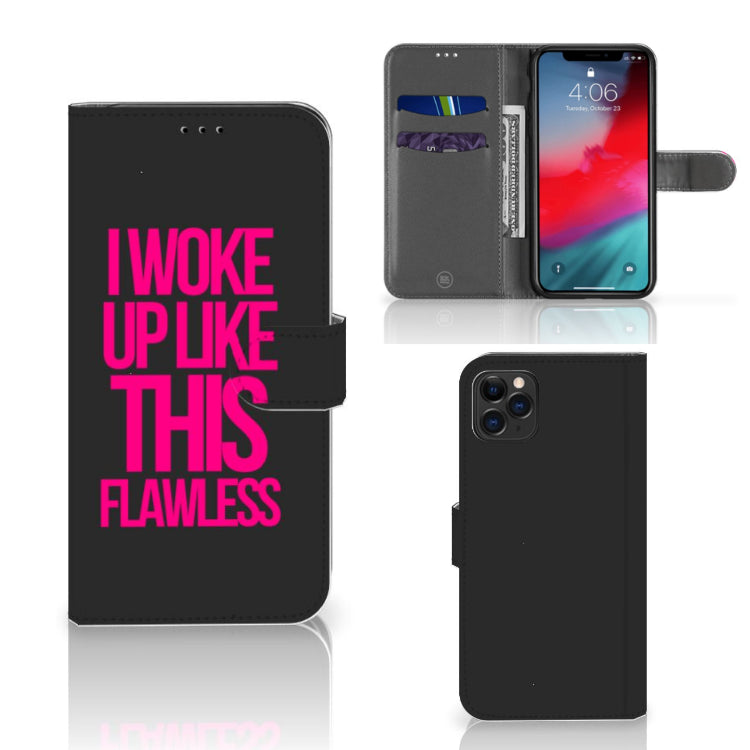 Apple iPhone 11 Pro Max Hoesje met naam Woke Up - Origineel Cadeau Zelf Maken