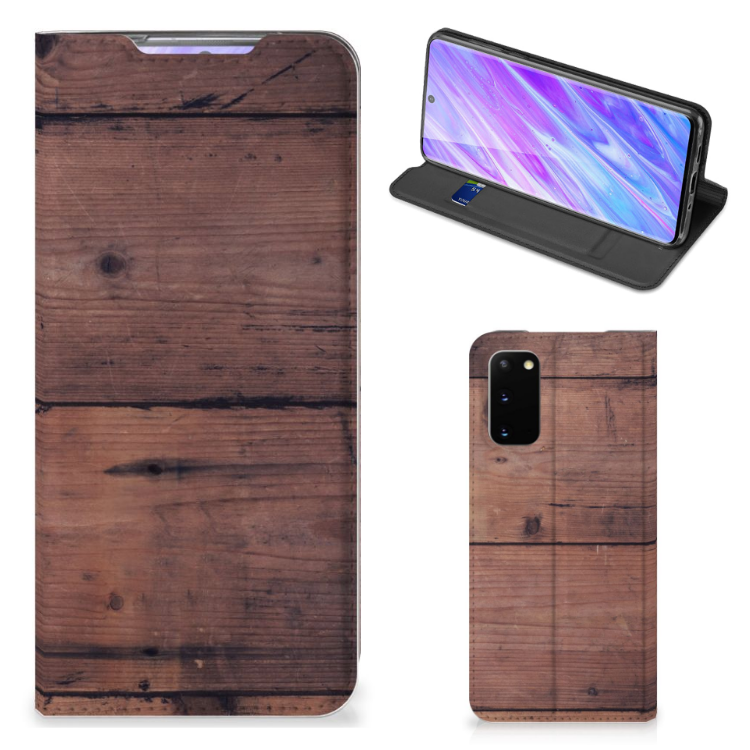 Samsung Galaxy S20 Book Wallet Case Old Wood - B2C Telecom