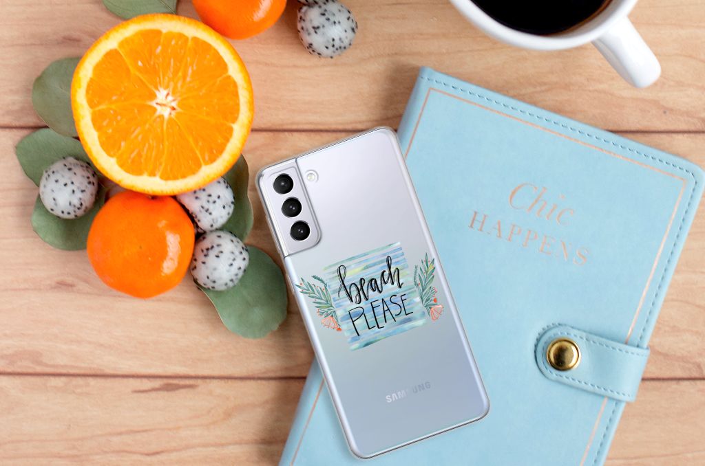 Samsung Galaxy S21 Plus Telefoonhoesje met Naam Boho Beach B2C Telecom