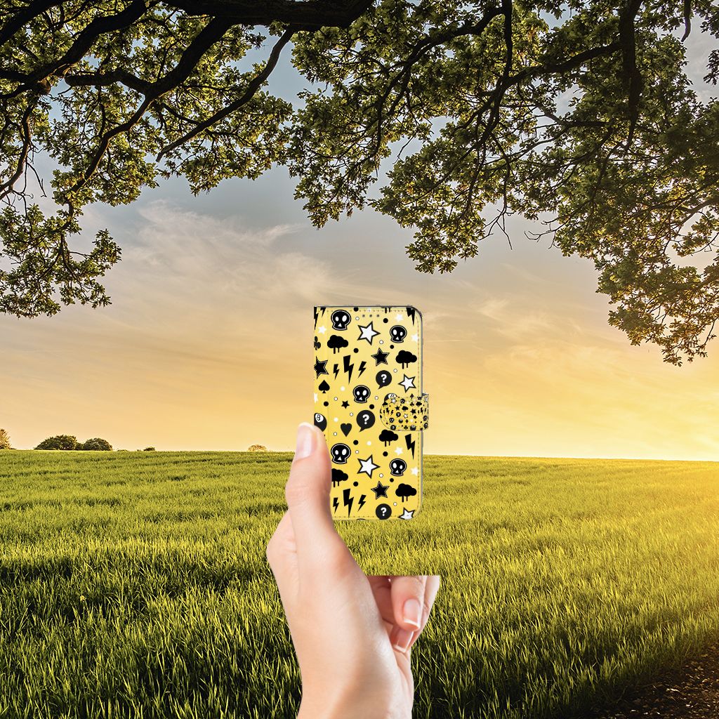 Telefoonhoesje met Naam Samsung Galaxy A22 4G | M22 Punk Geel
