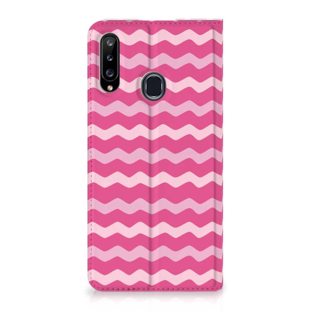 Samsung Galaxy A20s Hoesje met Magneet Waves Pink - B2C Telecom