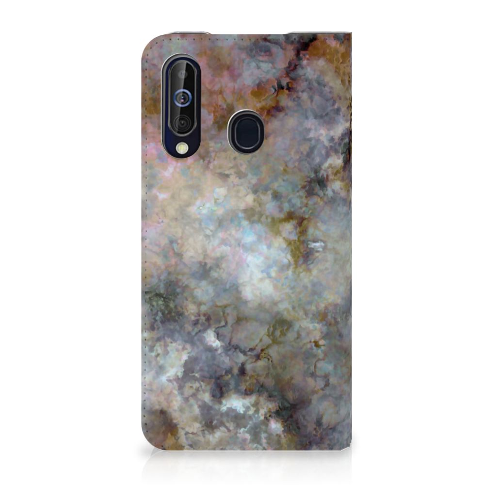 Samsung Galaxy A60 Standcase Marmer Grijs