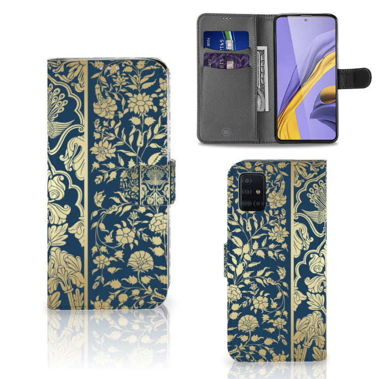 Samsung Galaxy A51 Hoesje Beige Flowers