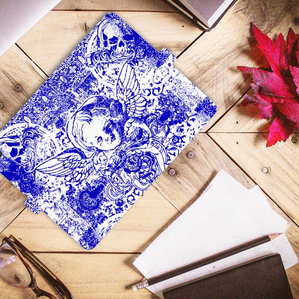 Tablettasje Samsung Galaxy Tab S6 Lite | S6 Lite (2022) Angel Skull Blauw