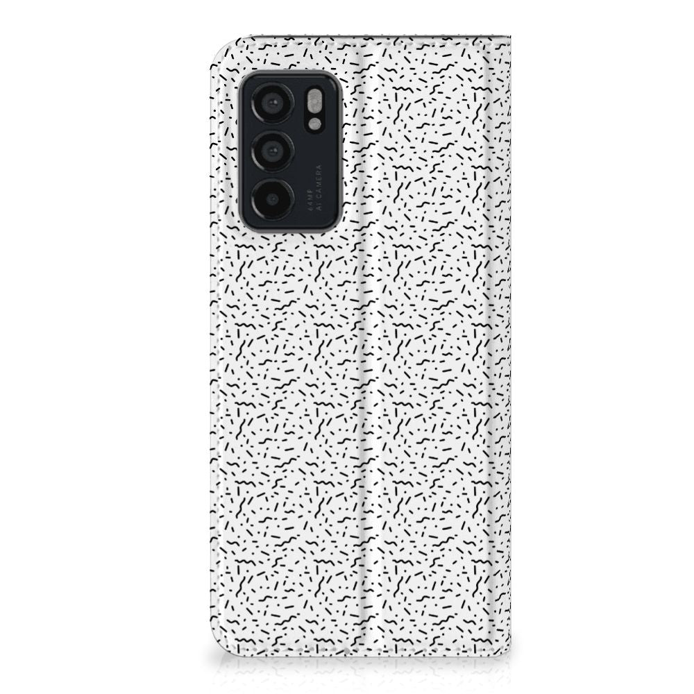 OPPO Reno6 5G Hoesje met Magneet Stripes Dots - B2C Telecom