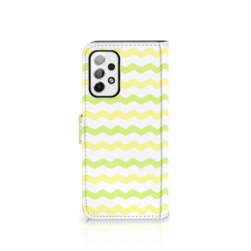 Samsung Galaxy A73 5G Telefoon Hoesje Waves Yellow