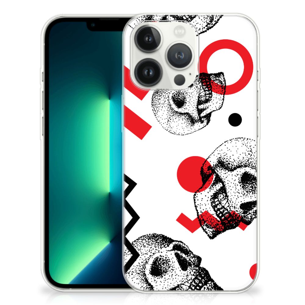 Silicone Back Case iPhone 13 Pro Max Skull Red B2C Telecom