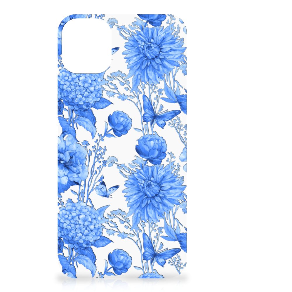 Bloemen Hoesje voor iPhone 11 Flowers Blue B2C Telecom