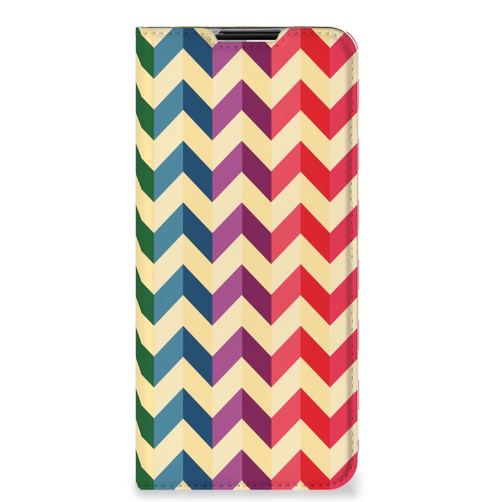 OnePlus Nord N100 Hoesje met Magneet Zigzag Multi Color - B2C Telecom