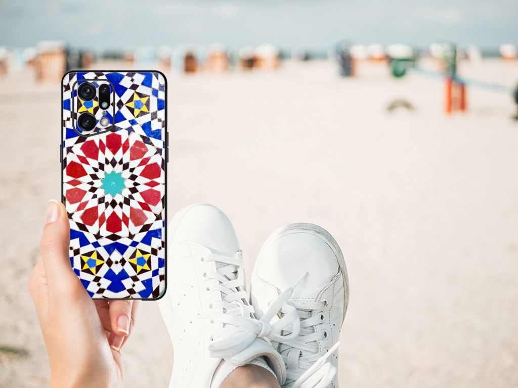 OPPO Find X5 Pro Marmeren Print Telefoonhoesje Mozaïek B2C Telecom