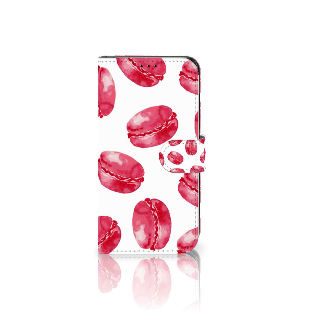 Samsung Galaxy S7 Edge Book Cover Pink Macarons