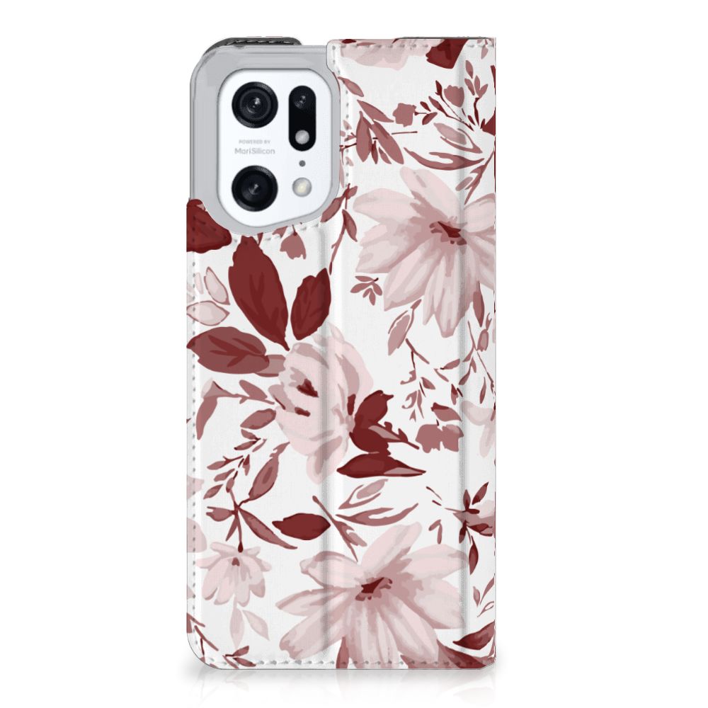 Bookcase OPPO Find X5 Pro Watercolor Flowers - B2C Telecom