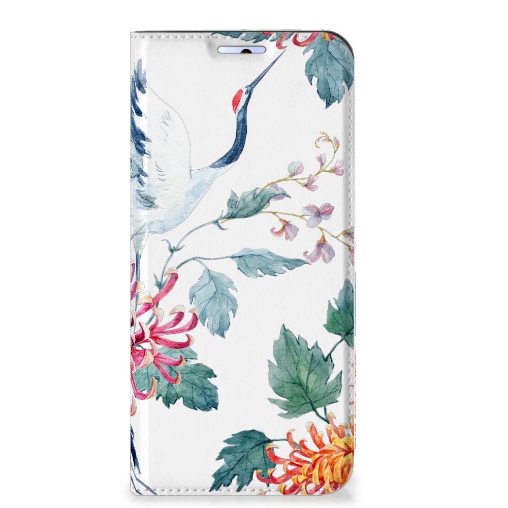 Motorola Moto G31 | G41 Hoesje maken Bird Flowers - B2C Telecom