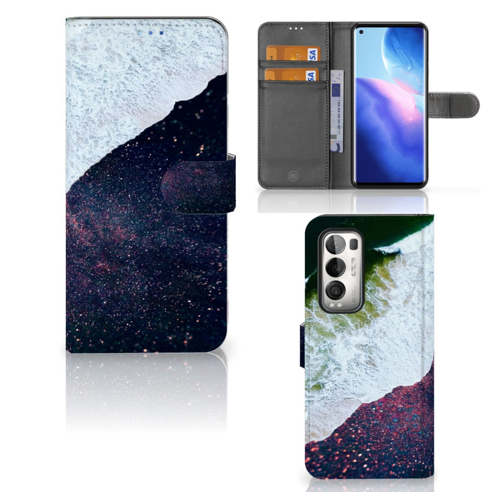 OPPO Find X3 Neo 5G Book Case Sea in Space