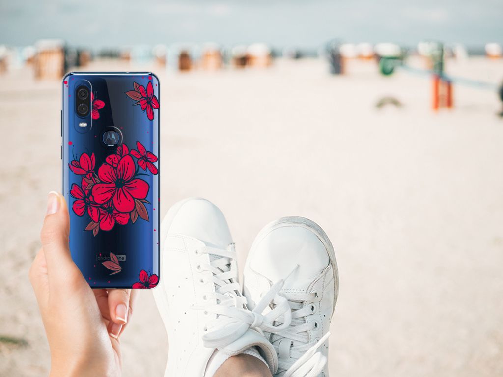 Motorola One Vision TPU Case Blossom Red