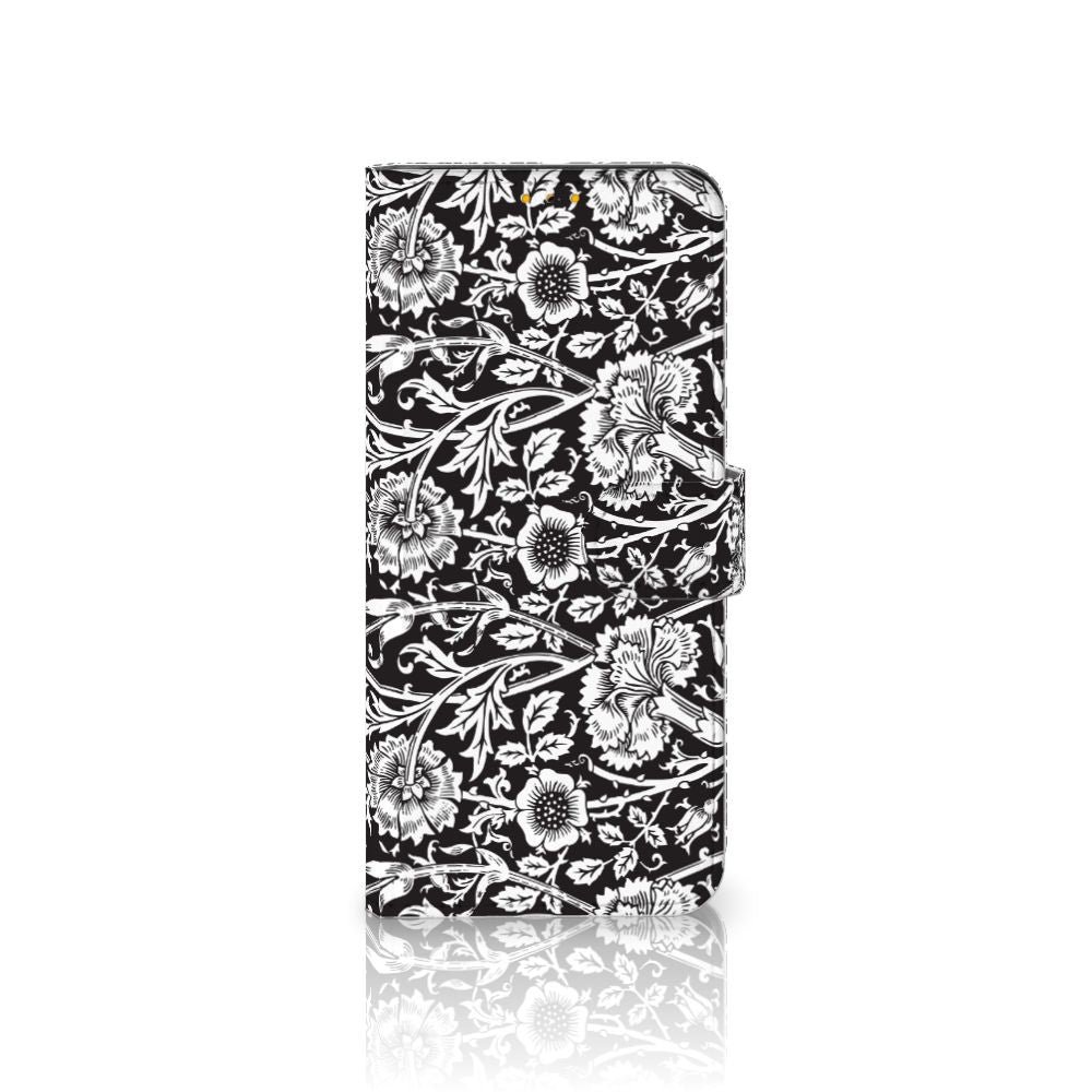 Samsung Galaxy M52 Hoesje Black Flowers