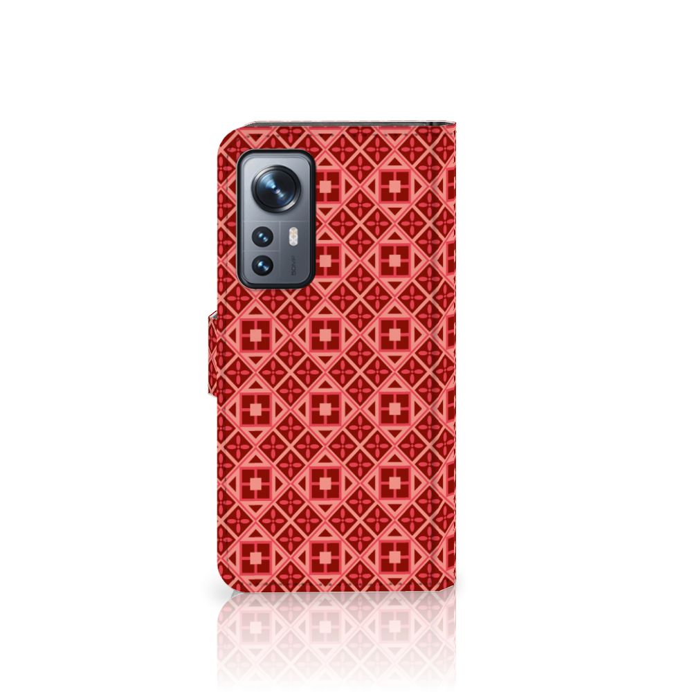 Xiaomi 12 | 12X Telefoon Hoesje Batik Rood