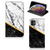 Apple iPhone 11 Standcase Marmer Wit Zwart - Origineel Cadeau Man