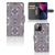 iPhone 13 Mini Bookcase Flower Tiles
