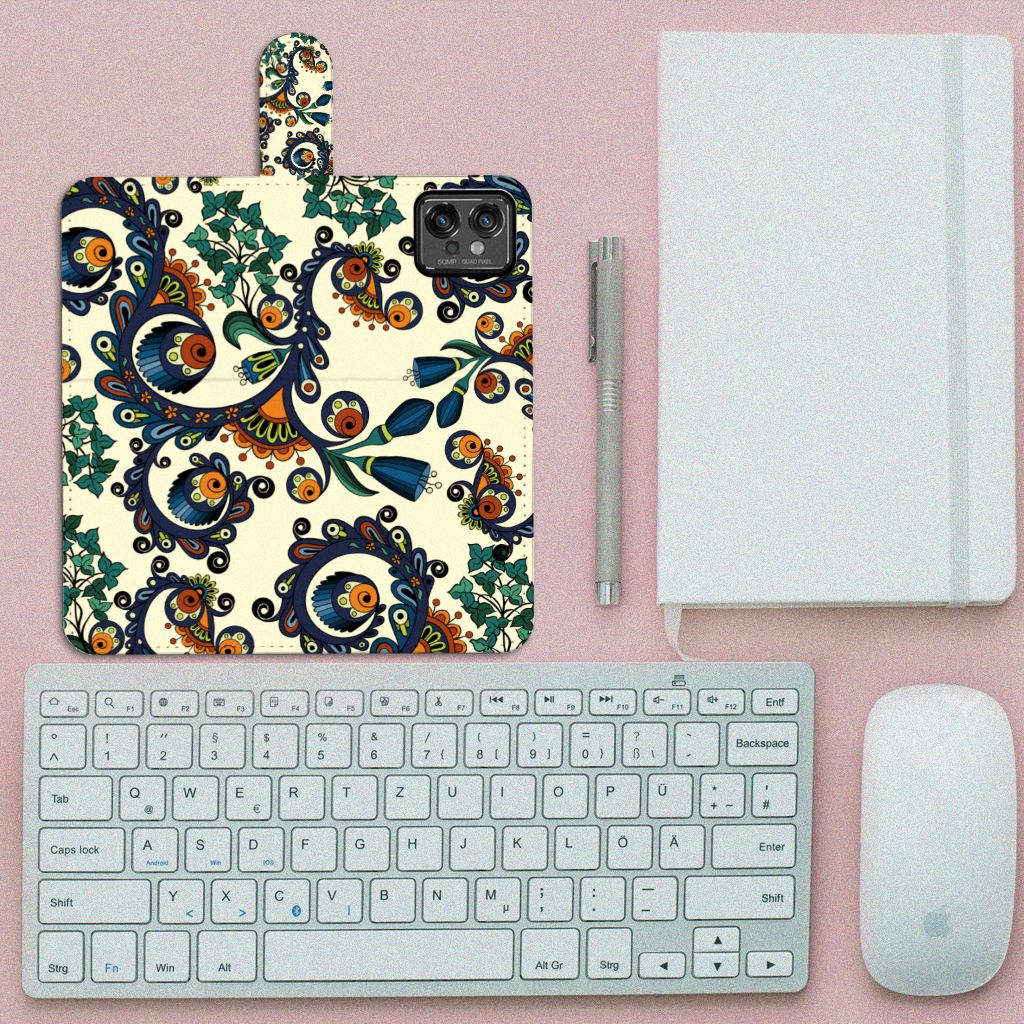 Wallet Case Motorola Moto G32 Barok Flower