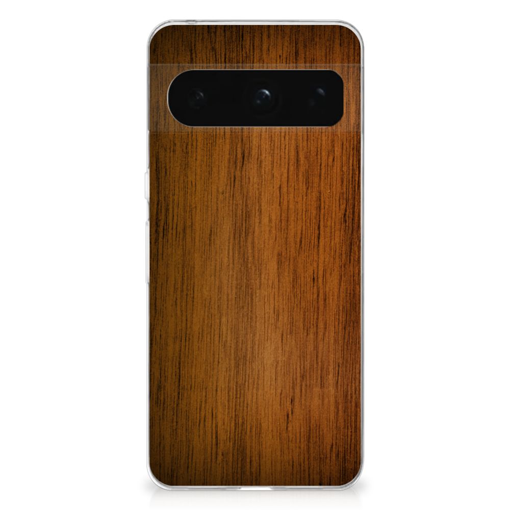 Google Pixel 8 Pro Bumper Hoesje Donker Hout