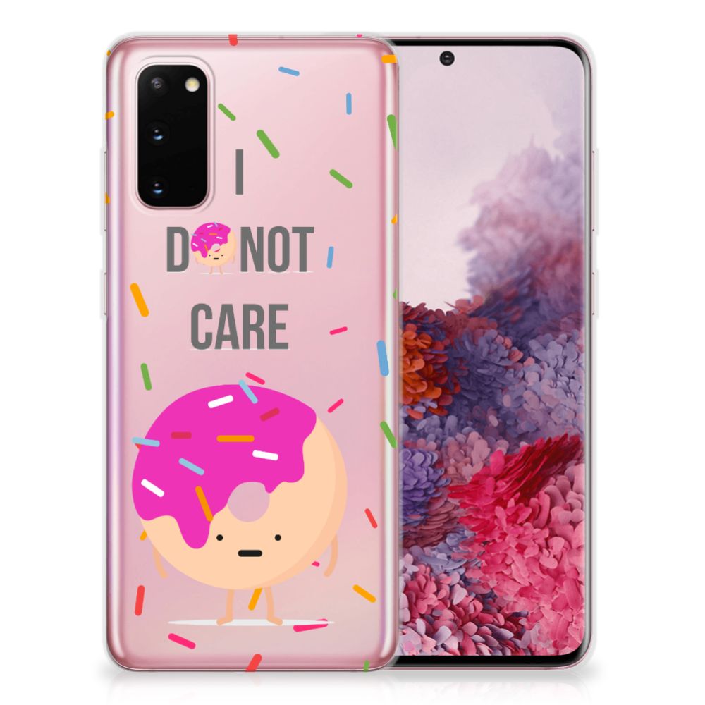 Samsung Galaxy S20 Siliconen Case Donut Roze