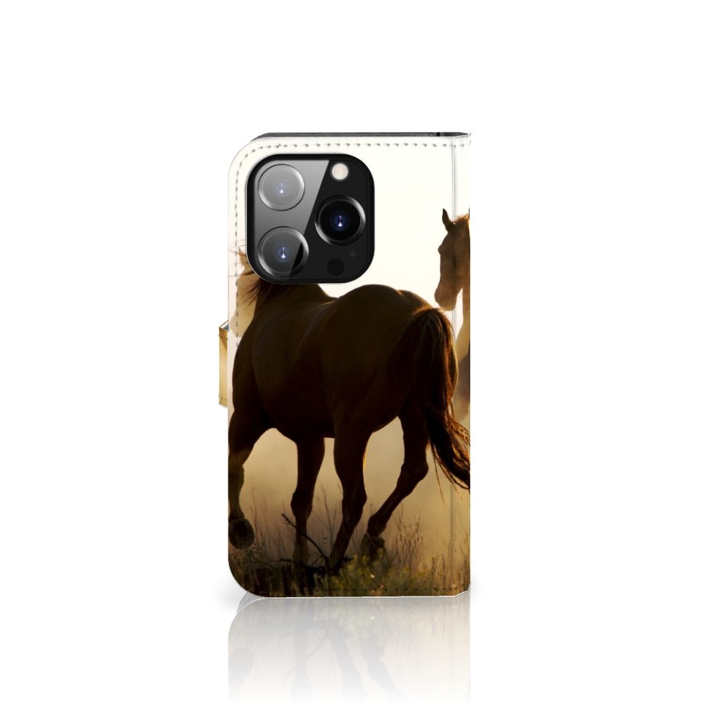 iPhone 14 Pro Telefoonhoesje met Pasjes Design Cowboy