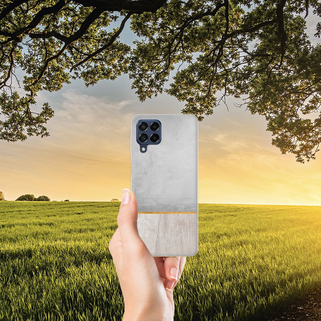 Samsung Galaxy M53 Bumper Hoesje Wood Concrete B2C Telecom