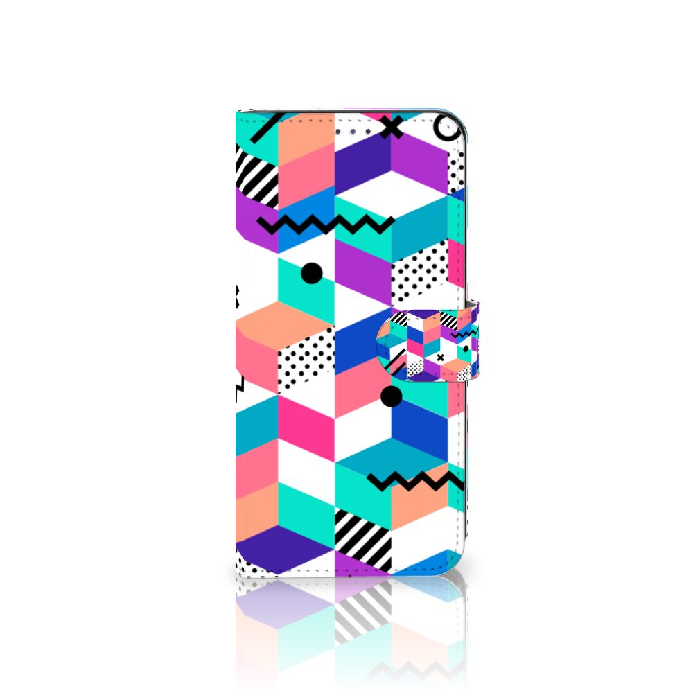 Motorola Moto G22 Book Case Blokken Kleurrijk
