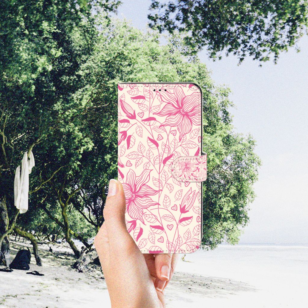 Motorola Edge 30 Pro Hoesje Pink Flowers