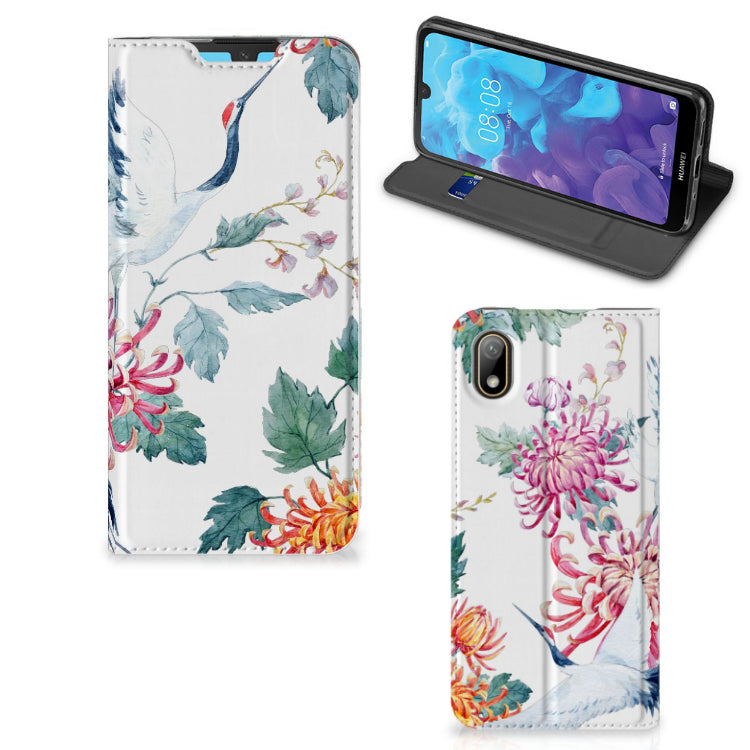 Huawei Y5 (2019) Hoesje maken Bird Flowers